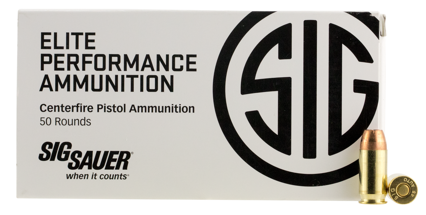 Sig Sauer Elite V-crown, Sig E45ap1-50 45 200 Jhp Vcrwn 50/10