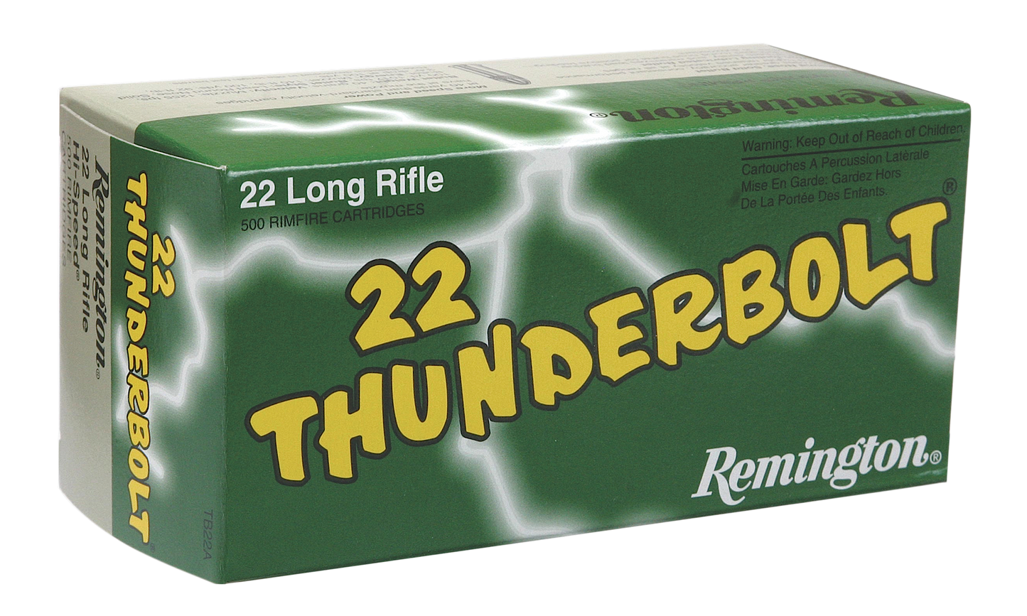 Remington Ammunition Thunderbolt, Rem.21241 Tb22b 22lr 40 Thndr Bulk 500/10