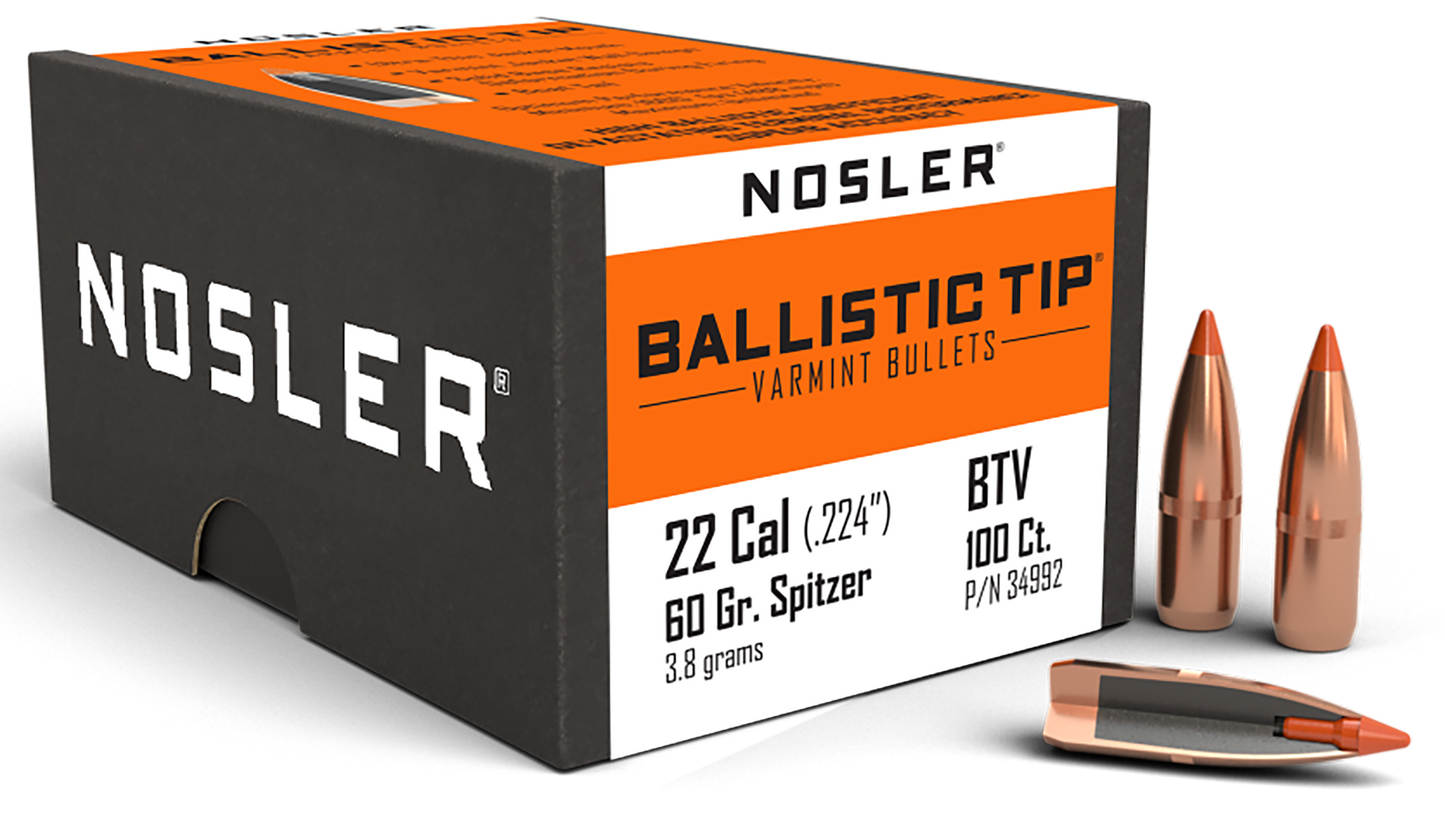Nosler Ballistic Tip, Nos 34992 Blstc Var 22 60 Sp 100