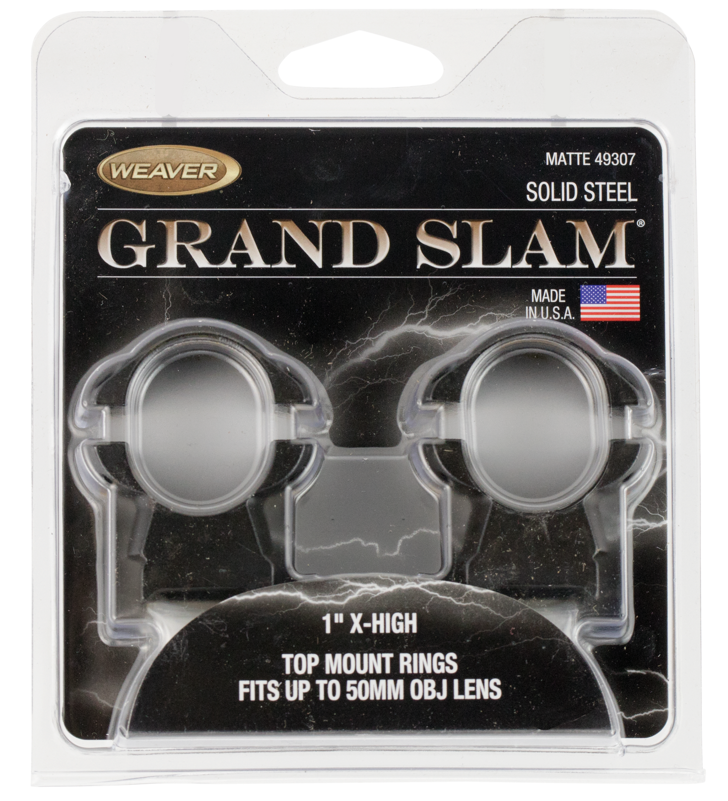 Weaver Mounts Grand Slam, Weav 49307 Grandslam Rings 1in Xhi Mat