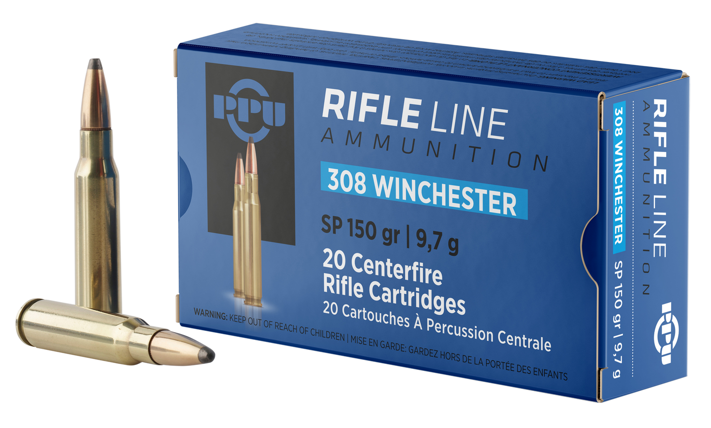 Ppu Standard Rifle, Ppu Pp3081 308 150 Sp 20/10