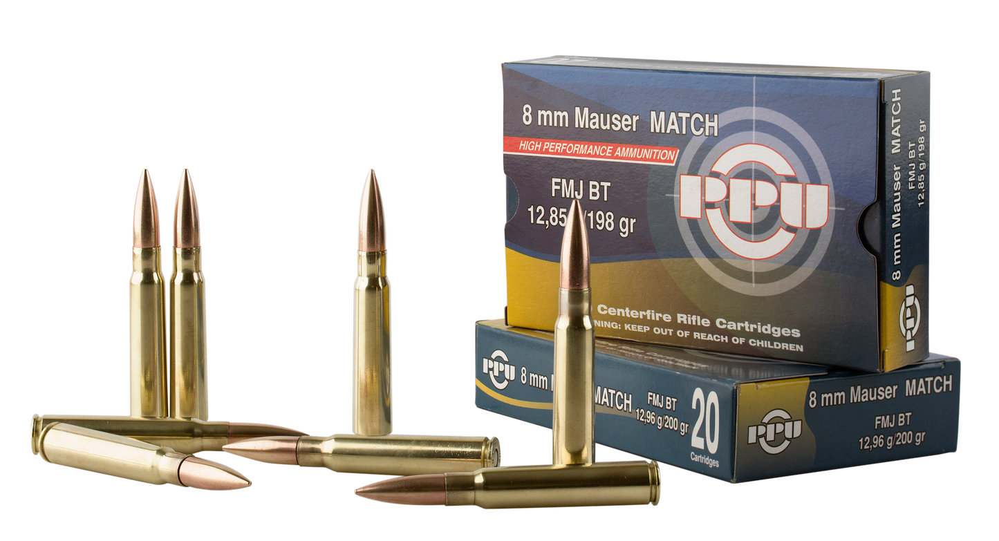 Ppu Metric Rifle, Ppu Pp8f 8mmmau 198 Fmj 20/10