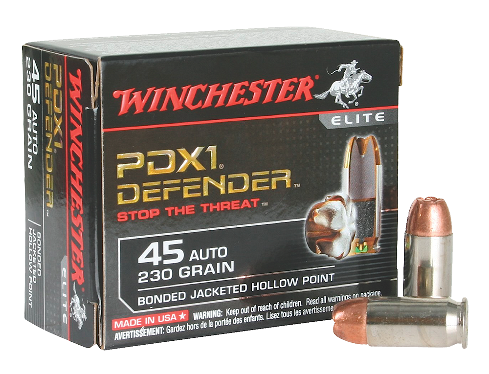 Winchester Ammo Pdx1 Defender, Win S45pdb 45 230 Pdx 20/10