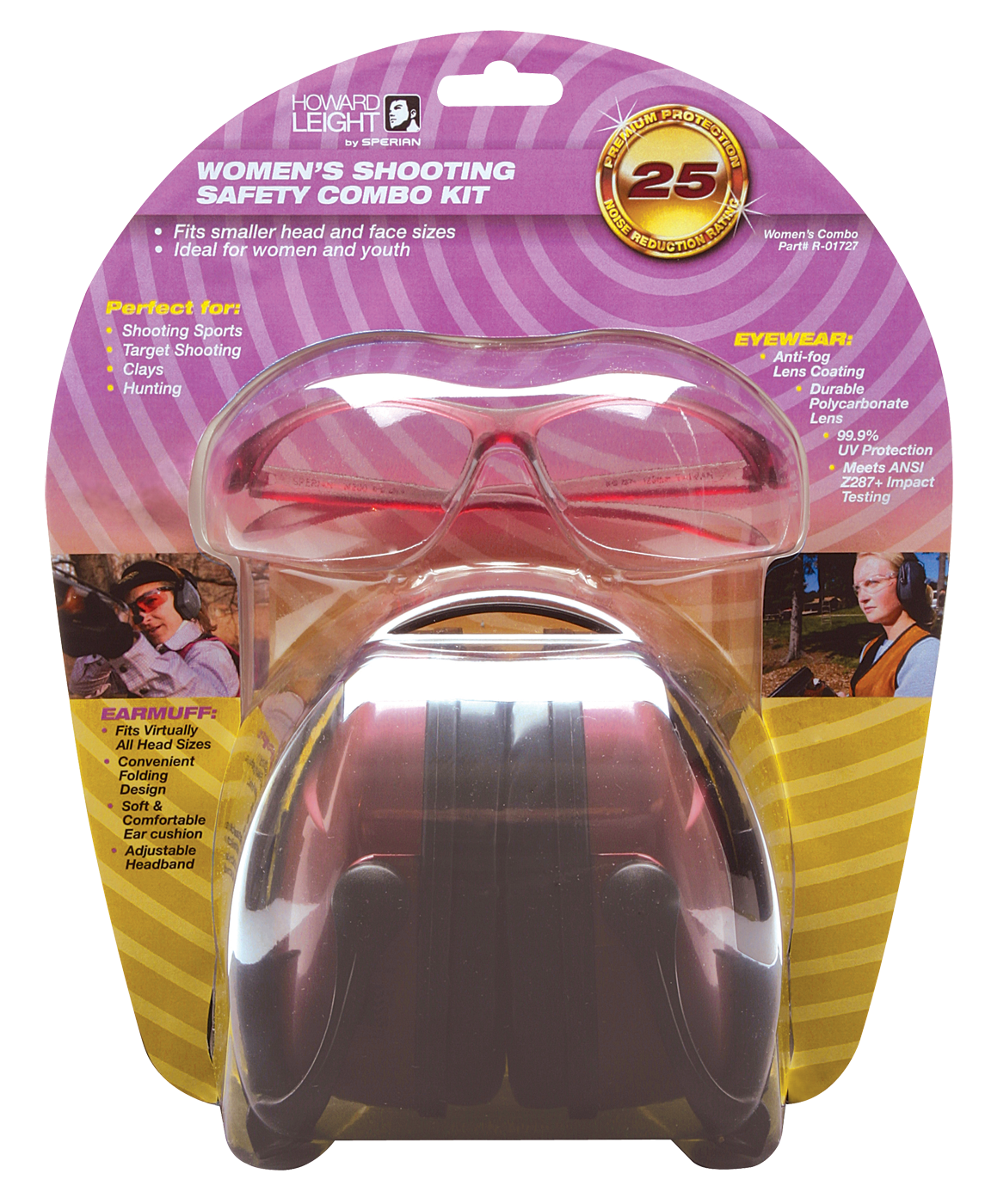 Howard Leight Woman's Shooting Safety, How R01727 Muff-glasses Combo Pink
