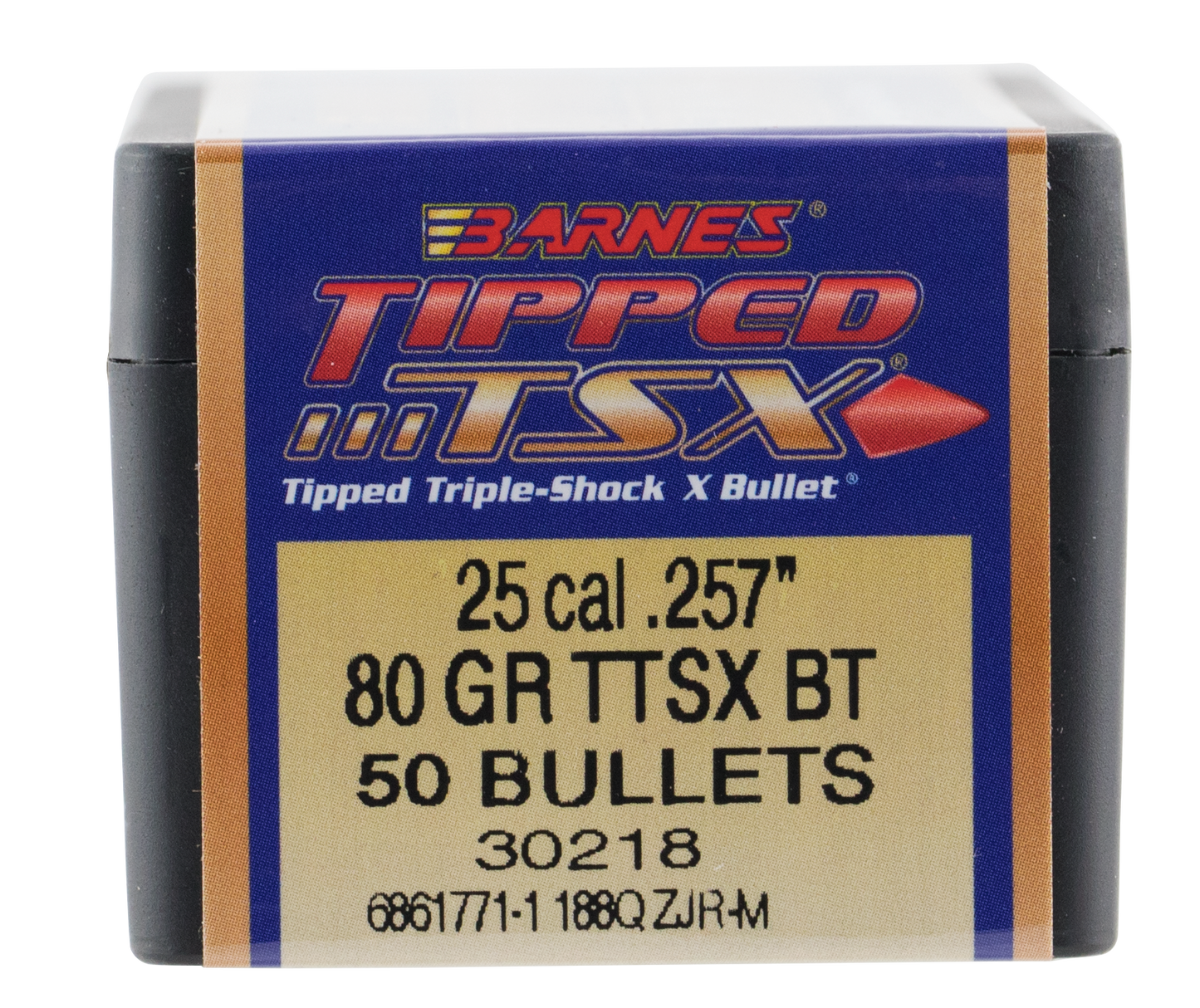 Barnes Bullets Tipped Tsx, Brns 30218 .257 80 Tipped Tsx Bt 50