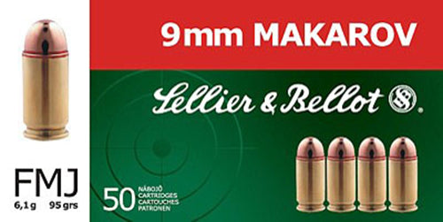 Sellier & Bellot Handgun, S&b Sb9mak 9mm Mak 95 Fmj 50/20