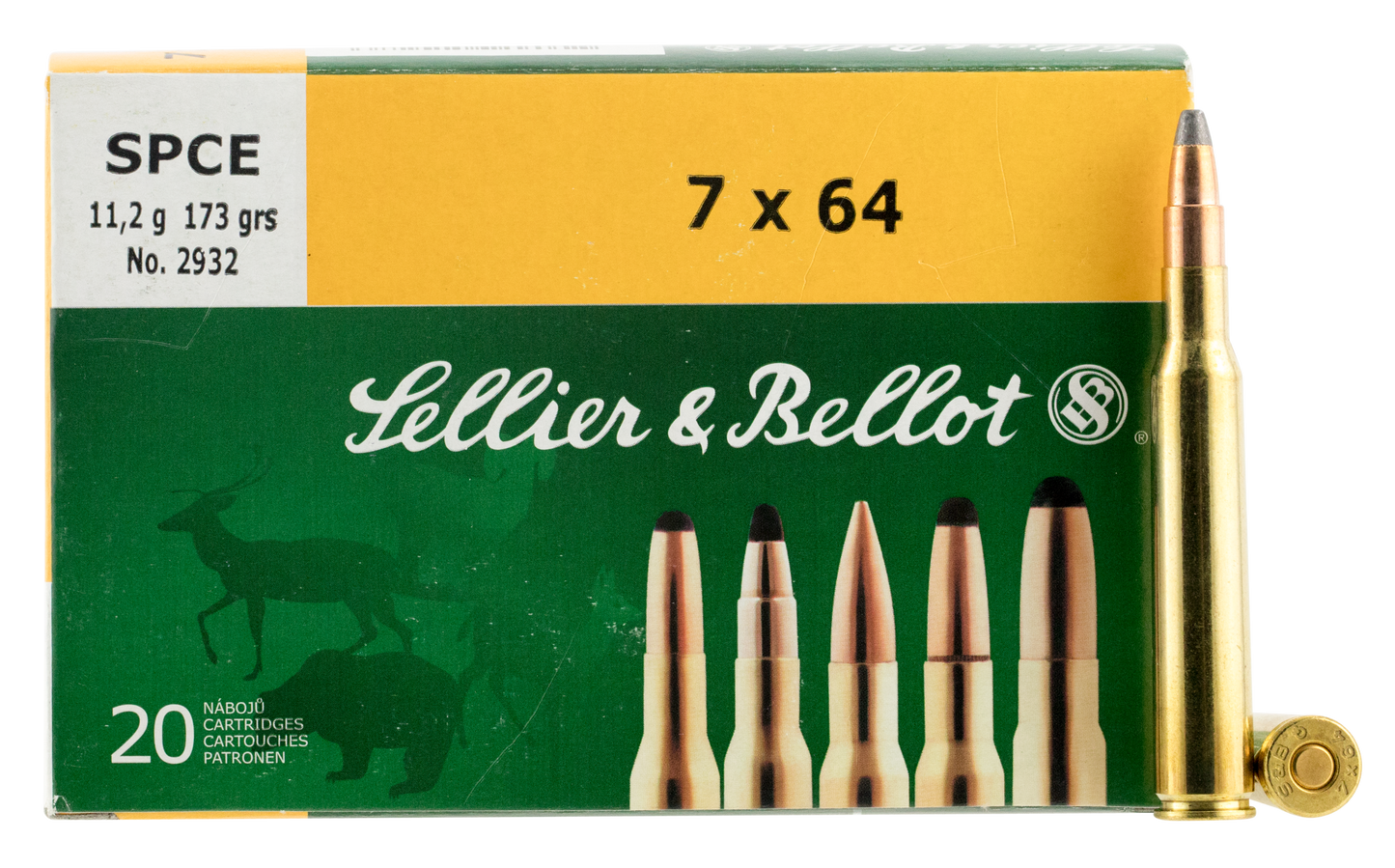 Sellier & Bellot Rifle, S&b Sb764b 7x64 173 Spce 20/20