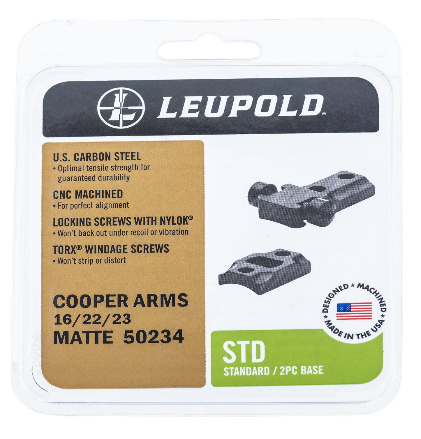 Leupold Standard, Leu 50234 Std Cooper 22/16/23 2-pc Matte