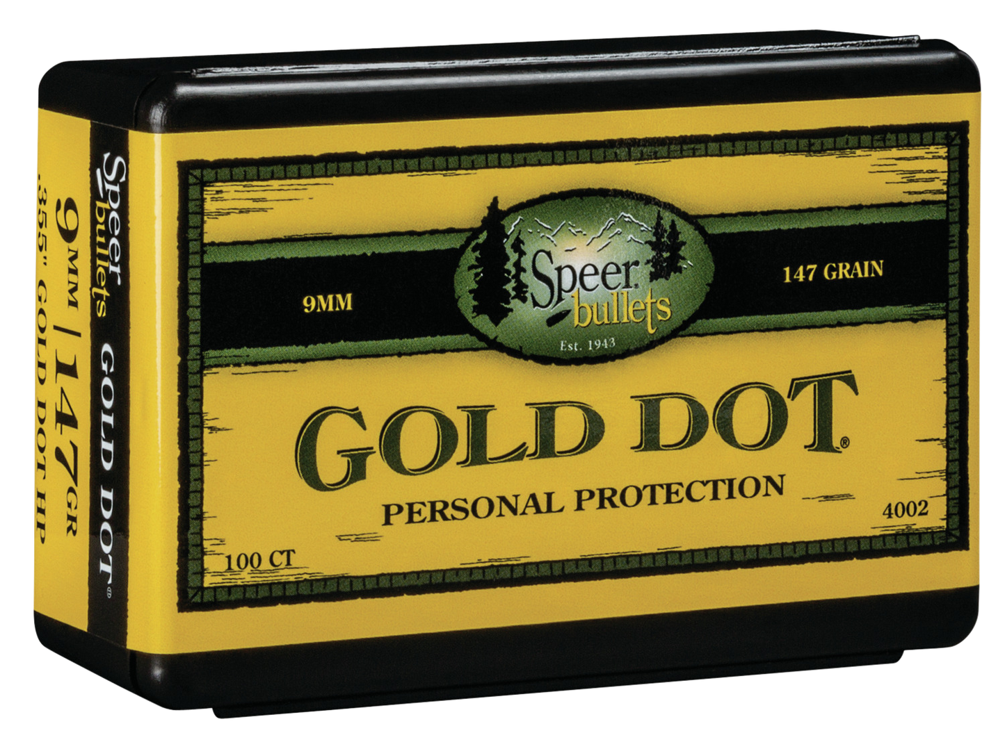 Speer Ammo Gold Dot, Speer 4002 Bull .355 147 Gdhp 100