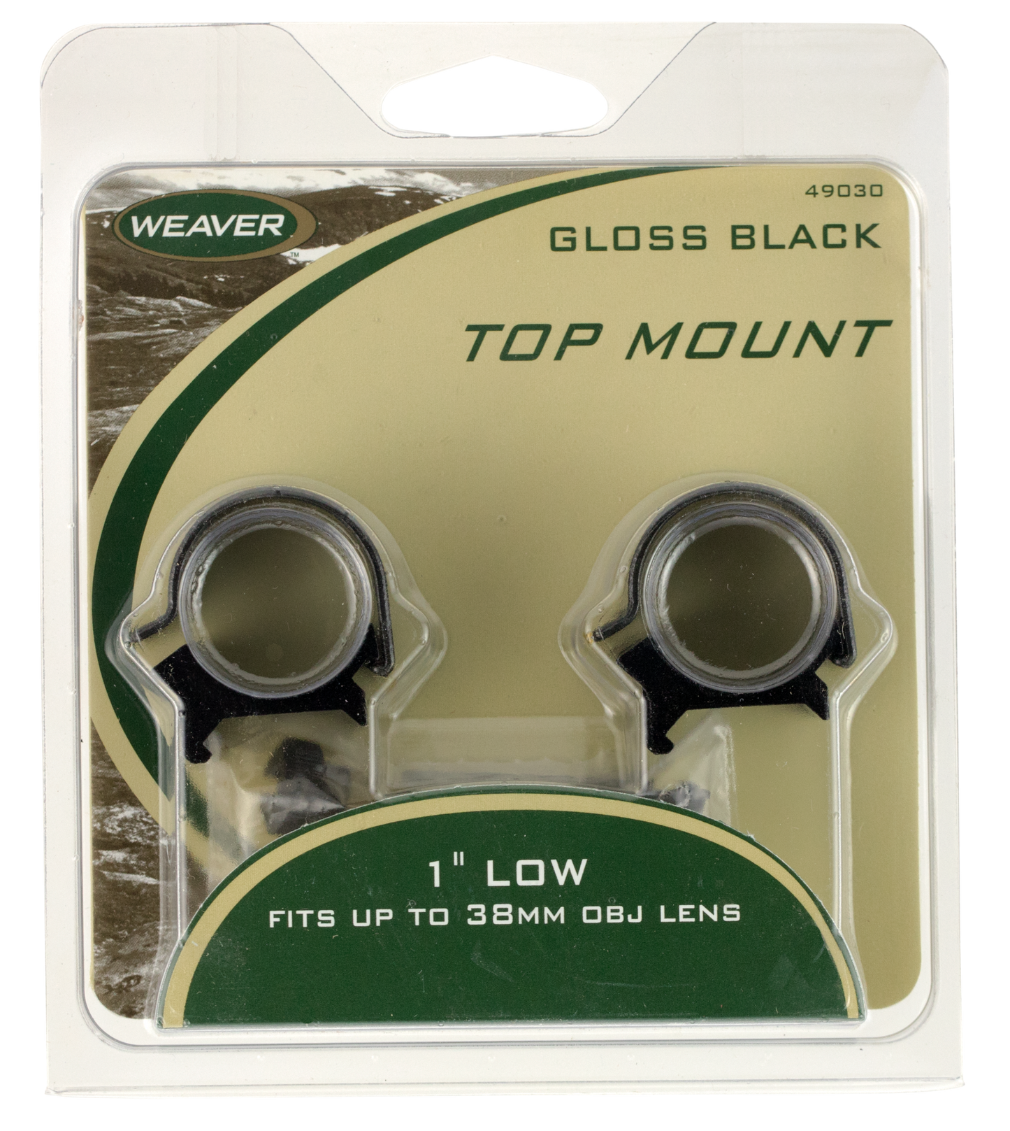 Weaver Mounts Top Mount, Weav 49080 1in Rings Xh Detachable