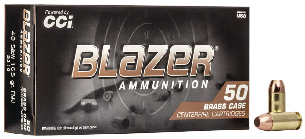 Cci Blazer, Cci 5210 Blazer Brass 40s 165 Fmj 50-20