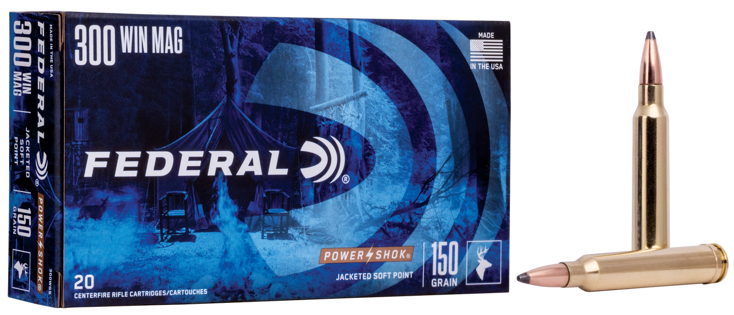 Federal Power-shok, Fed 300wgs 300win 150 Spph 20/10