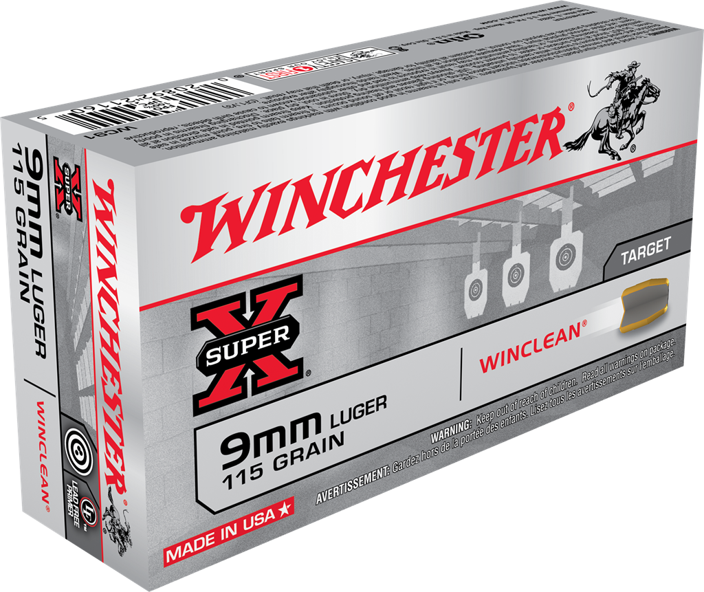 Winchester Ammo Super X, Win Wc91 9mm 115 Bebwcln 50-10