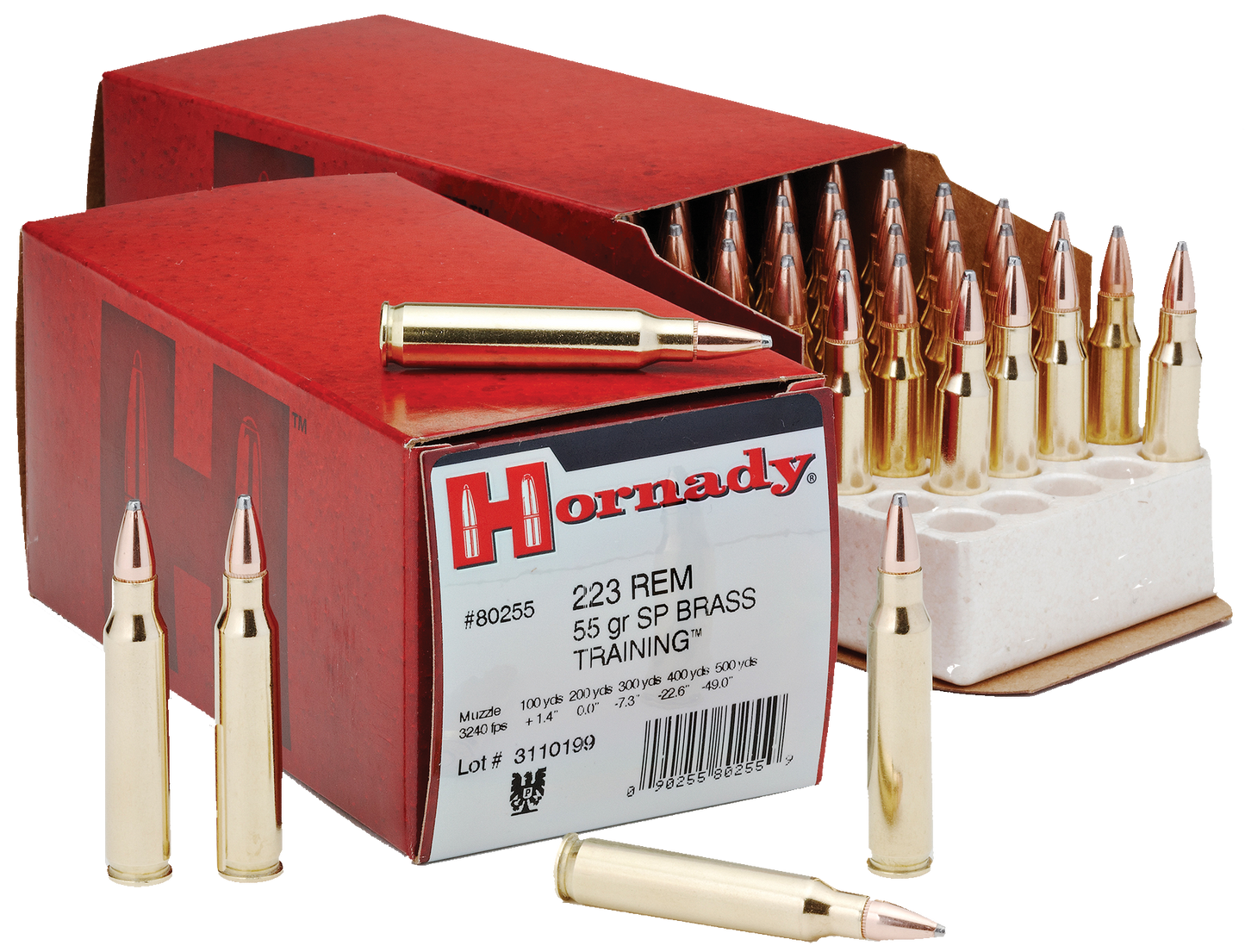 Hornady Custom, Horn 80255 Custom 223 Rem 55 Sp 50/10