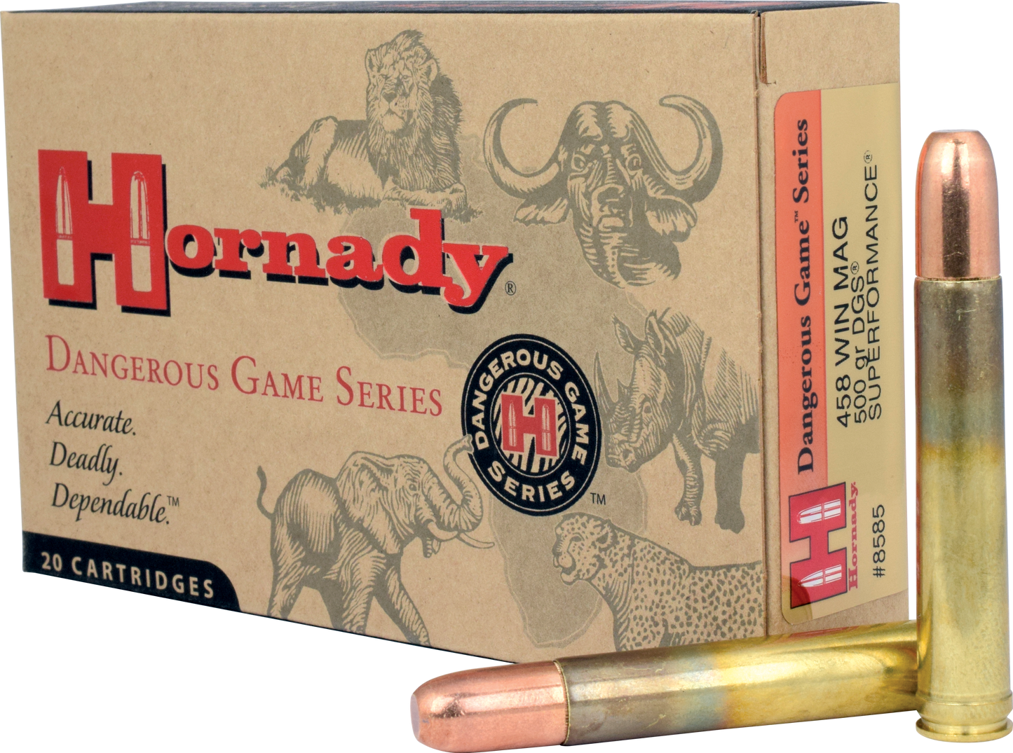 Hornady Dangerous Game, Horn 8585 458win 500 Dgs Hm 20/06