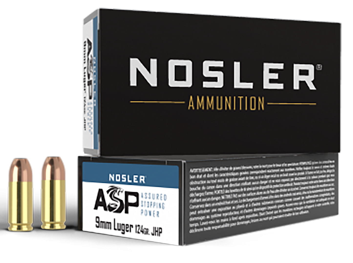 Nosler Assured Stopping Power, Nos 51054 Match Hg 9mm+p 124 Jhp 50/10
