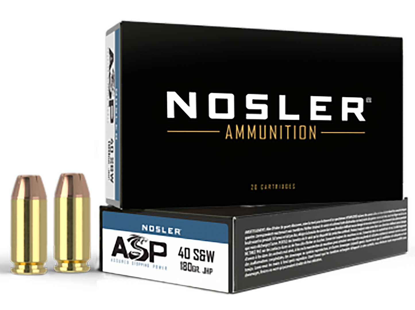 Nosler Assured Stopping Power, Nos 51212 Match Hg 40s 180 Jhp 50/10