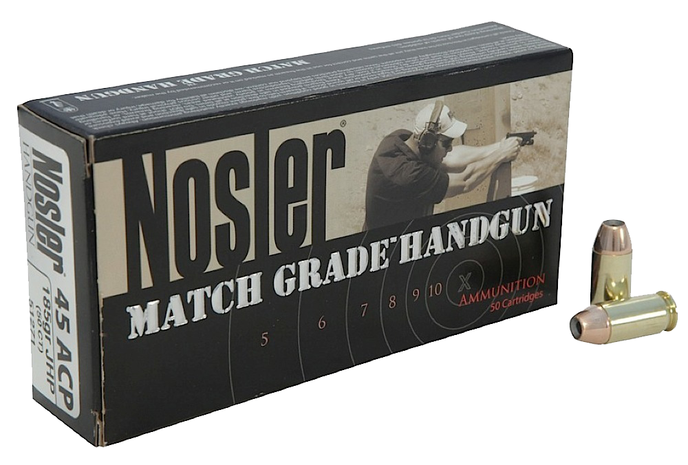 Nosler Match Grade, Nos 51271 Match Hg 45acp 185 Jhp 50-10