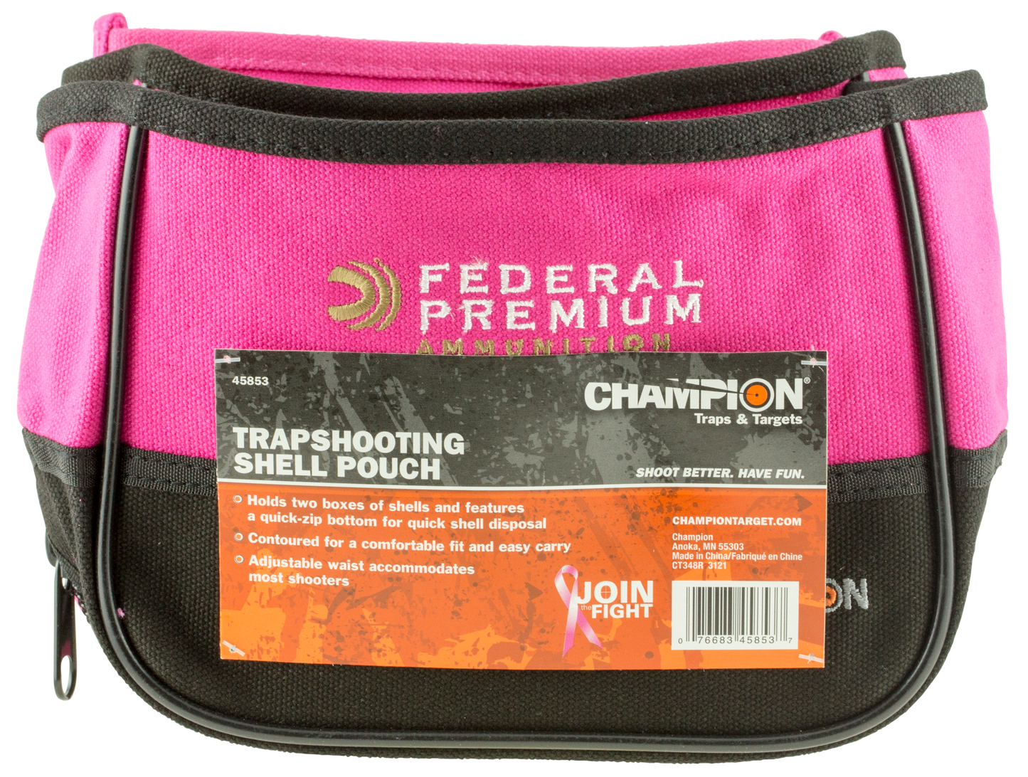 Champion Targets Trapshooting, Champ 45853 Dbl Sg Shell Pouch Pink