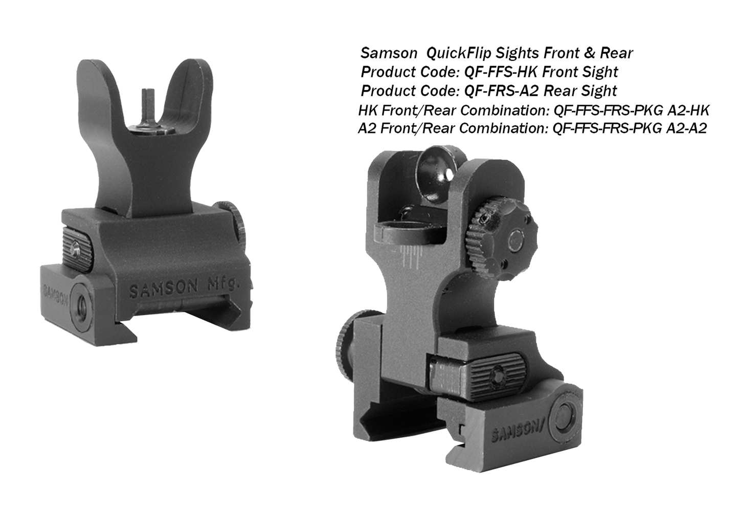 Samson Quick Flip, Sam Qf-hk/a2pkg Qf Hk Frt A2 Rear Sght