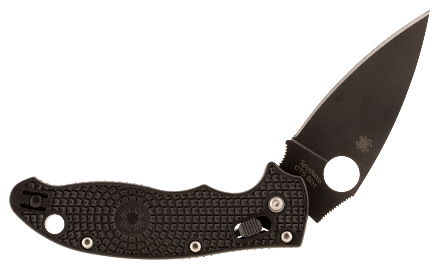 Spyderco Manix 2, Spy C101pbbk2 Manix2 Lgwt Blk Pln