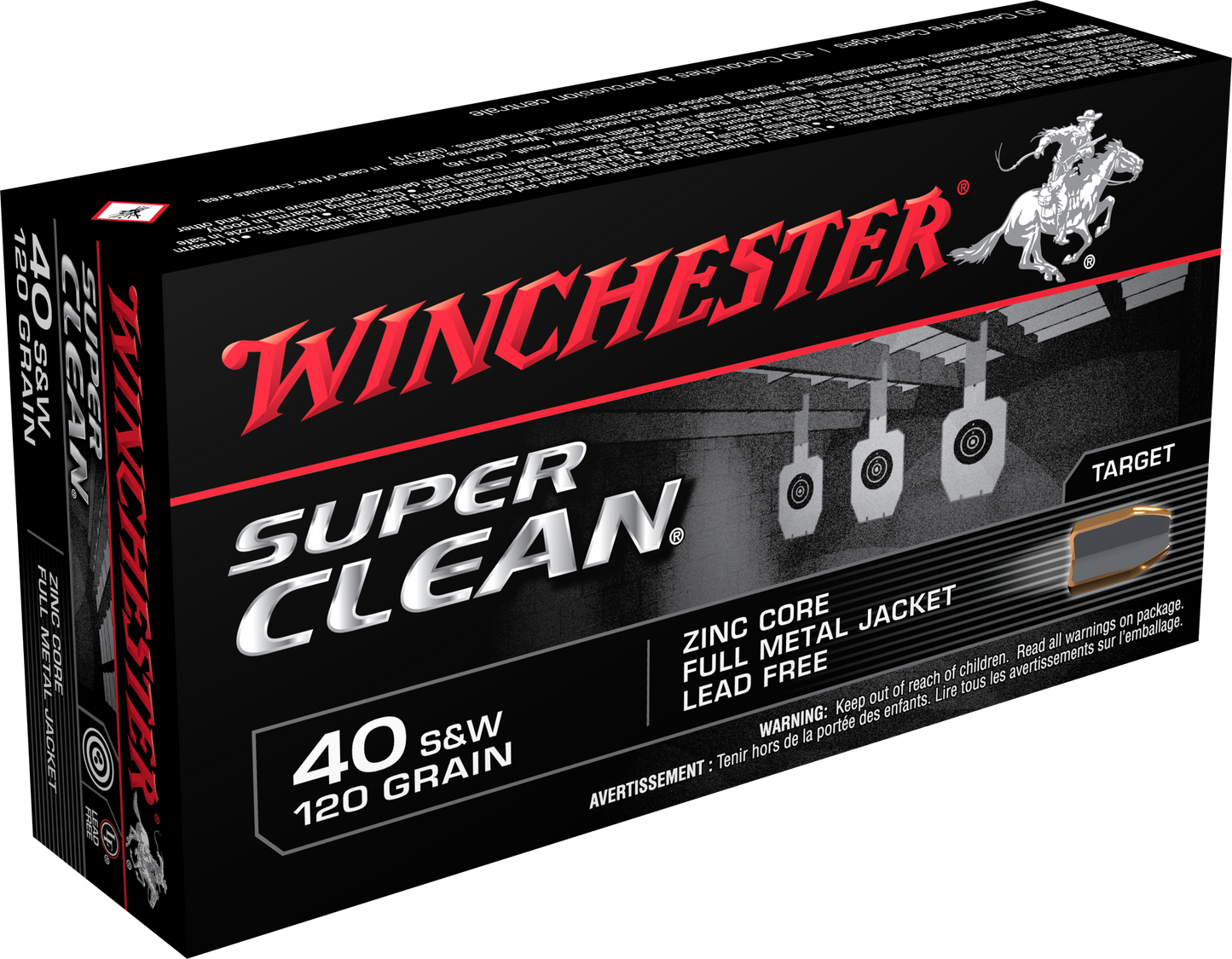 Winchester Ammo Super Clean, Win W40swlf 40s 120 Fmj Nt 50/10