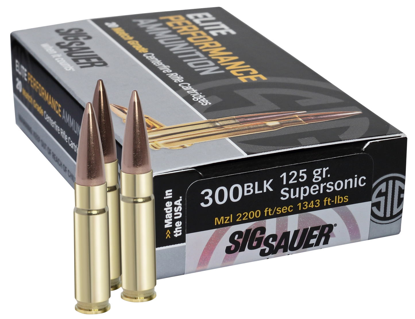 Sig Sauer Elite Match Grade, Sig E300a1-20 300bo 125 Otm Mtch 20/25