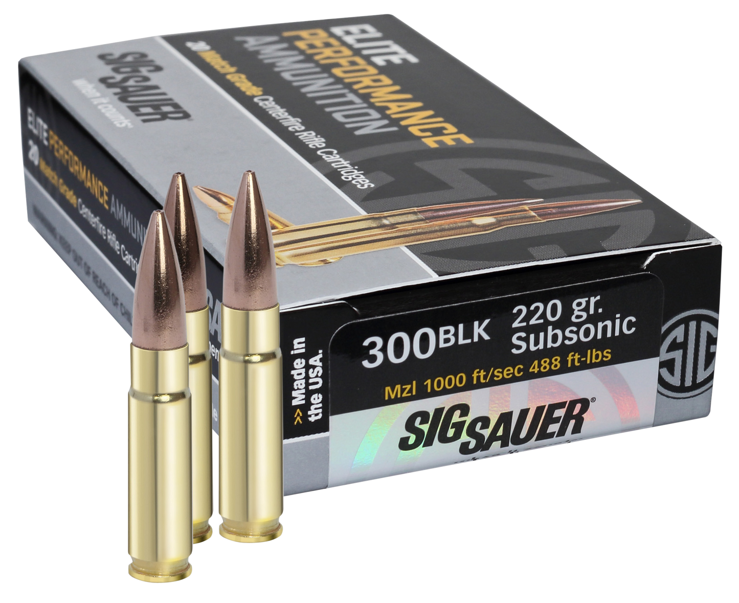 Sig Sauer Elite Match Grade, Sig E300a2-20 300bo 220 Otm Mtch 20/25