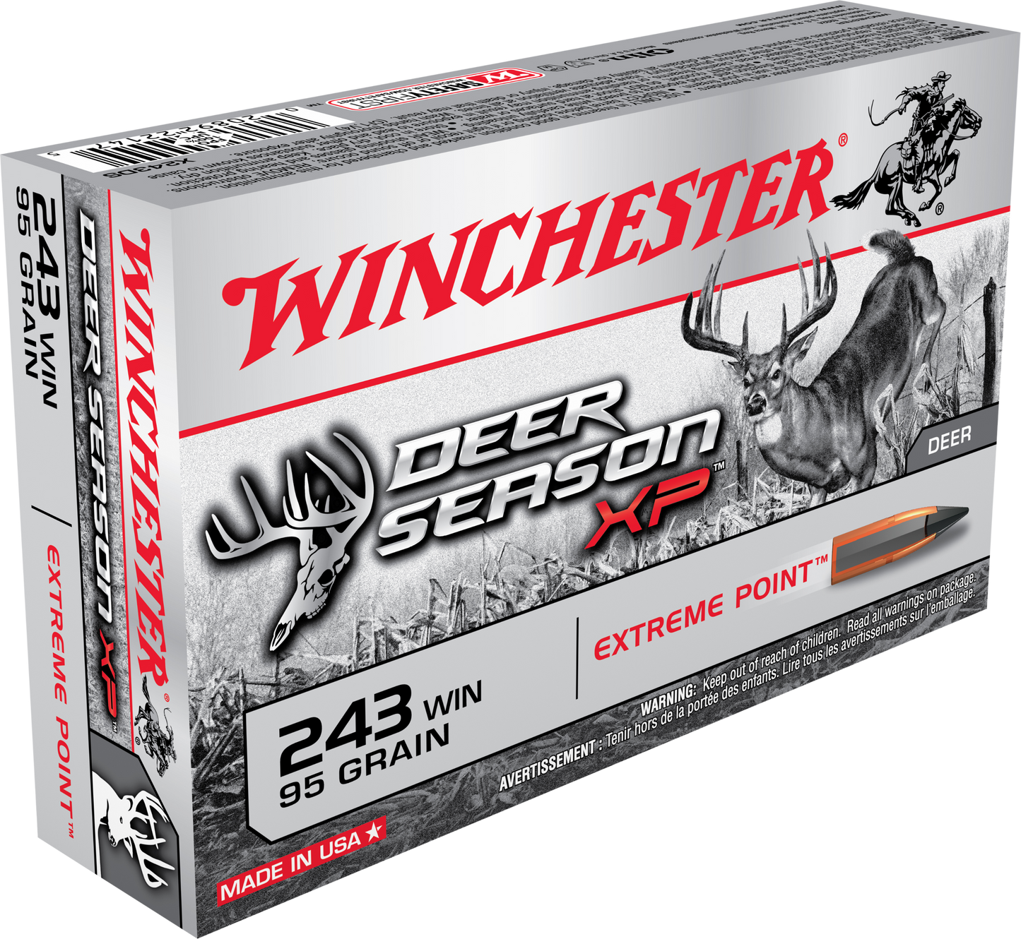 Winchester Ammo Deer Season Xp, Win X243ds 243 95ep Deer 20/10