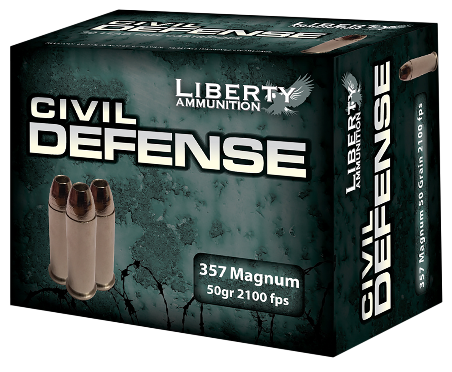 Liberty Ammunition Civil Defense, Liberty La-cd-357-030 357 50gr 20/50