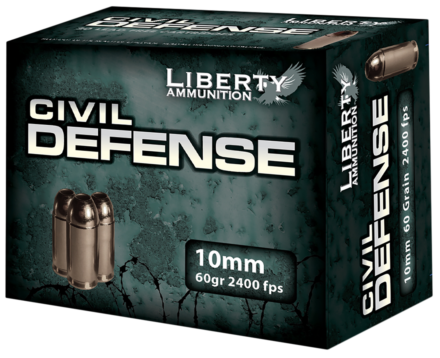 Liberty Ammunition Civil Defense, Liberty La-cd-10-032 10mm 60gr 20/50
