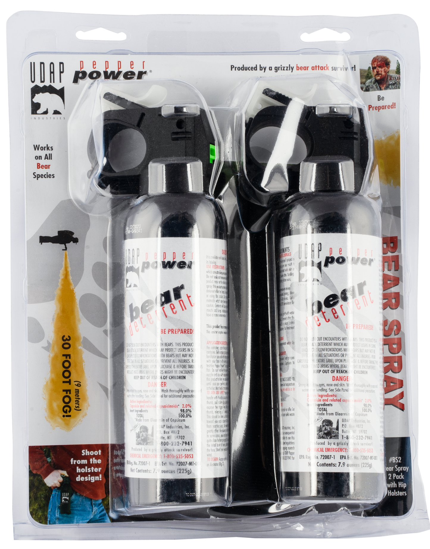 Udap Bear Spray, Udap Bs2 Bear Spray 225g 2pk