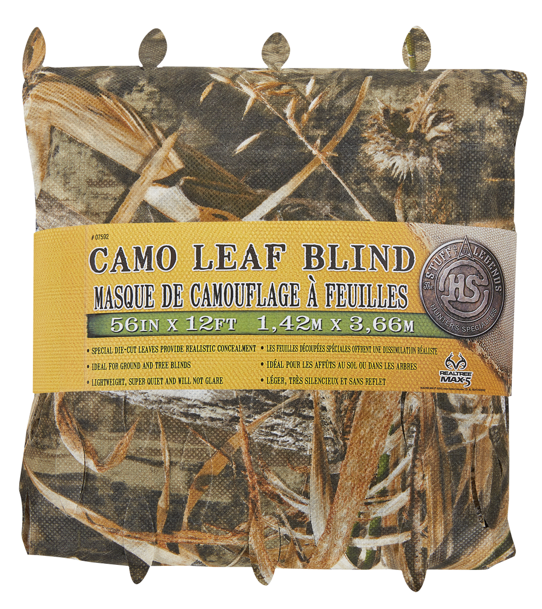 Hunters Specialties Camo Leaf Blind, Hs 07592 Leaf Blind Material 56x12 Mx5
