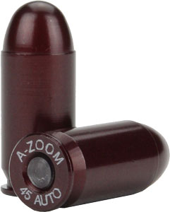 A-zoom Metal Snap Cap .45acp - 5-pack