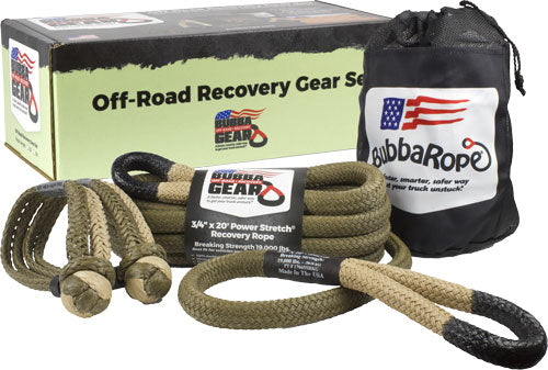 Bubba Rope Jeep Gear Set 3/4"x - 20' Rope W/2 Gator Shackles