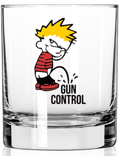 2 Monkey Whiskey Glass - Piss On Gun Control