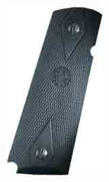 Hogue Grips Colt Govt Rubber - Panels Checkered W/diamonds Bl