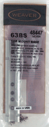 Weaver Base Top Mount #63bs - 1-pc Aluminum Silver