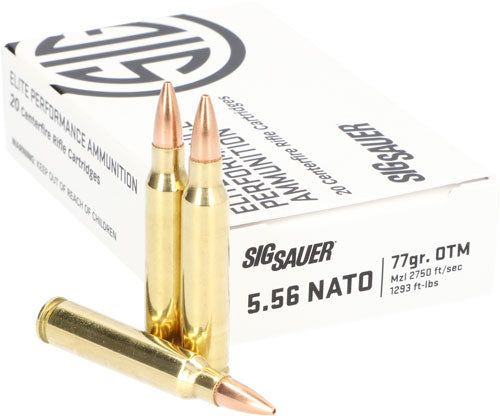Sig 5.56 Nato 77gr Elite Otm - 20rd 10bx/cs