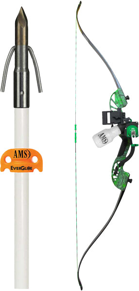 Ams Bowfishing Complete Bow - Kit Water Moc Recurve Green Rh
