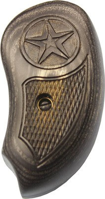 Bond Arms Grip Extended Ash - Lam. Black/grey W/laser Star