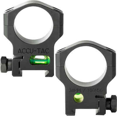 Accu-tac 34mm Scope Rings - Steel Flat Black