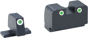 Ameriglo Tritium Suppressor - Set Grn/grn Most Sig 3 Dot