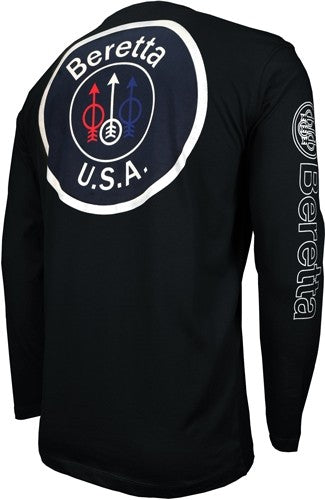 Beretta T-shirt Long Sleeve - Usa Logo Medium Black
