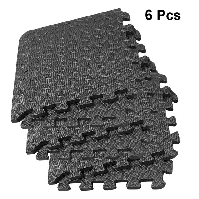 8Pcs Home Gym Mat EVA Leaf Grain Floor Mats