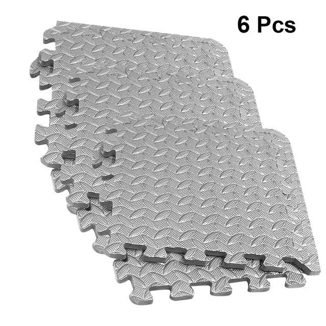 8Pcs Home Gym Mat EVA Leaf Grain Floor Mats