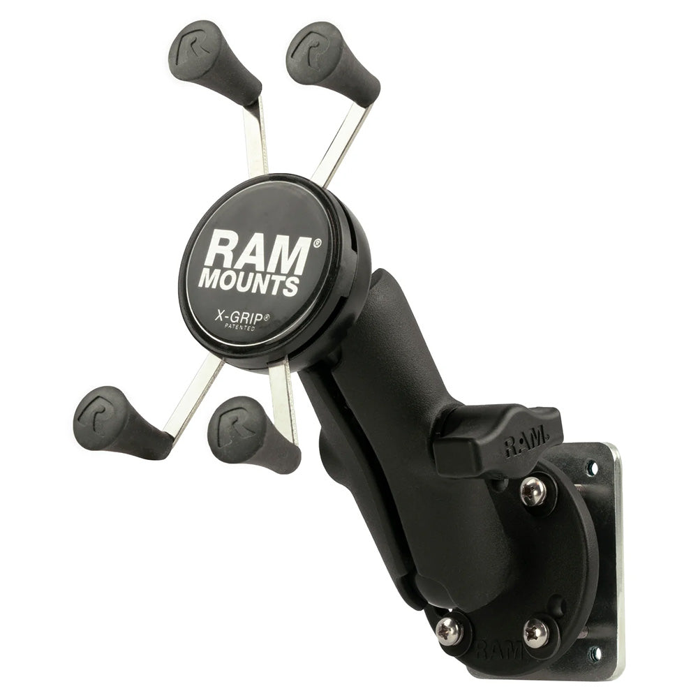 RAM Mount X-Grip® Phone Mount w/Drill-Down Base & Backer Plate