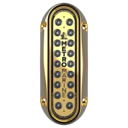 Metro Marine High-Output Elongated Vertical Mount Light w/Intelligent Monochromatic LED's - Aqua, 90° Beam