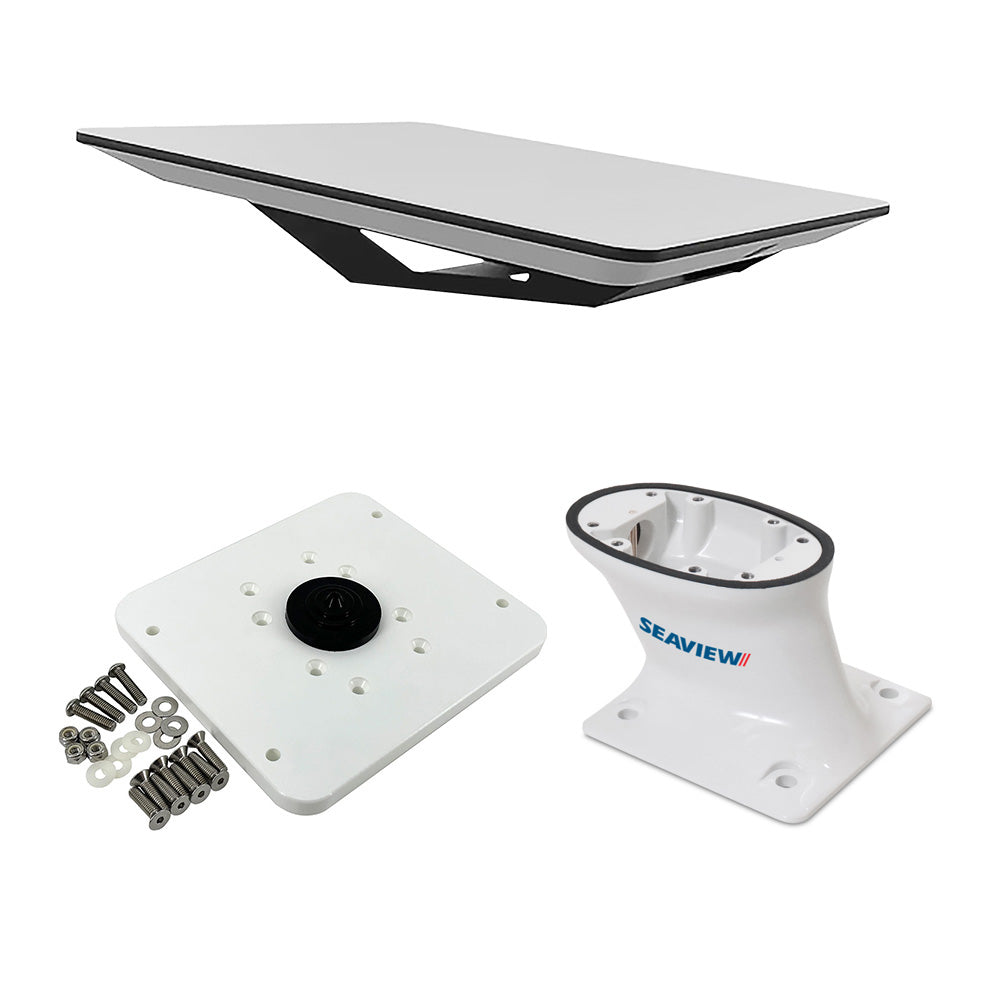 KVH Starlink Flat Panel Kit w/5" Seaview Pedestal Mount & ADASTLKA Starlink Top Plate - Activation & Service Plans Through KVH ONLY