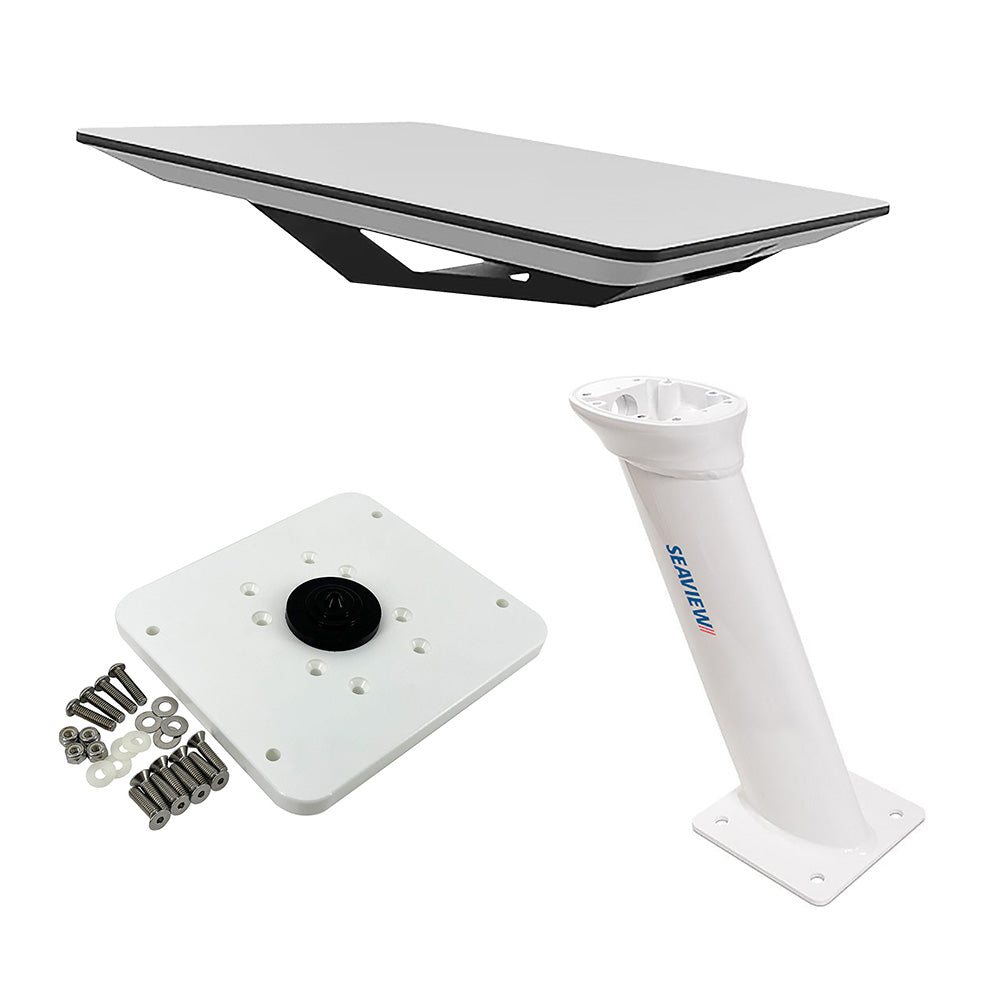 KVH Starlink Flat Panel Kit w/16" Seaview Pedestal Mount & ADASTLKA Starlink Top Plate - Activation & Service Plans Through KVH ONLY